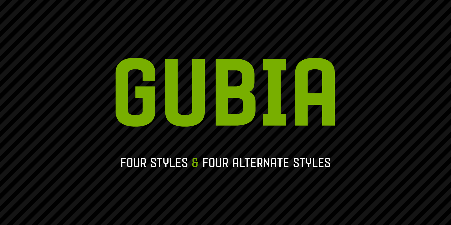 Пример шрифта Gubia